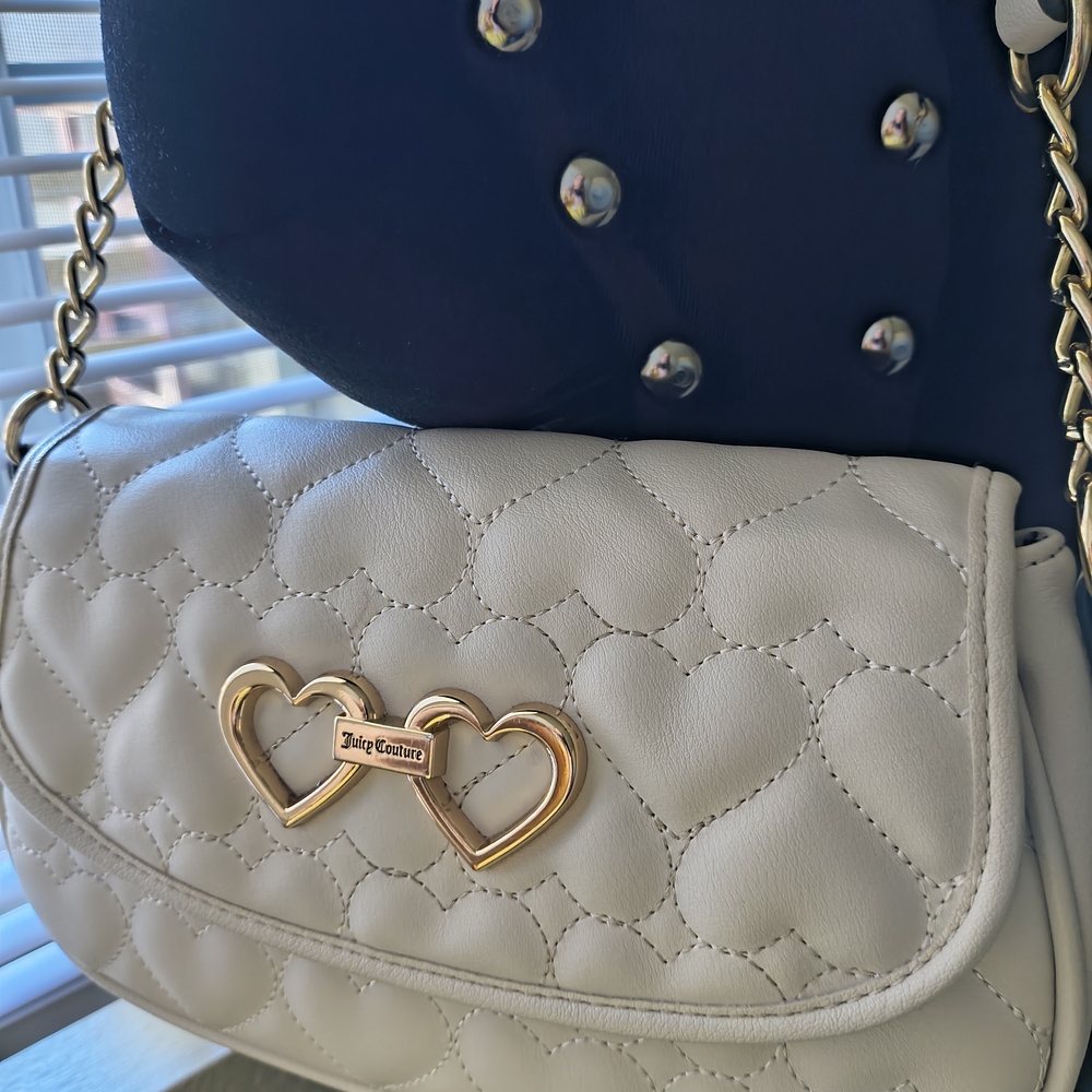 Juicy Couture Shoulder Bag with Gold Accents With Match Wallet